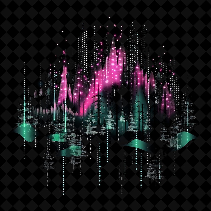 PSD una pintura abstracta colorida de un bosque con un fondo de árboles y un lugar para un texto