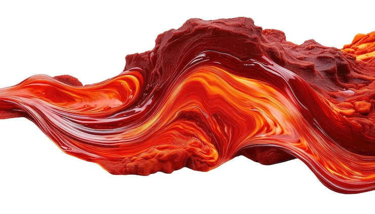PSD pintura abstracta roja y naranja