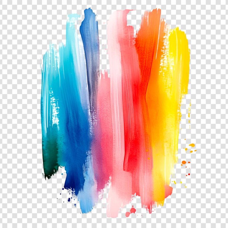 PSD pintura abstracta vibrante salpicaduras de azul y rosa