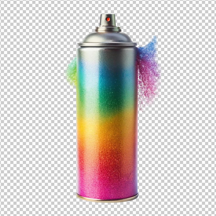 PSD pintura en aerosol sobre un fondo blanco