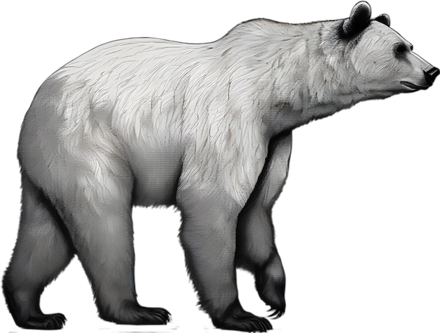 Pintura de cerca de un oso feroz