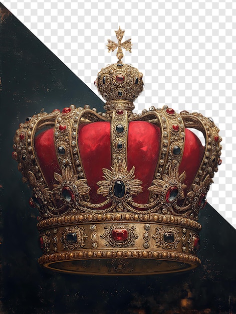 PSD pintura de la corona de la reina en estilo frederic soulacroix en negro