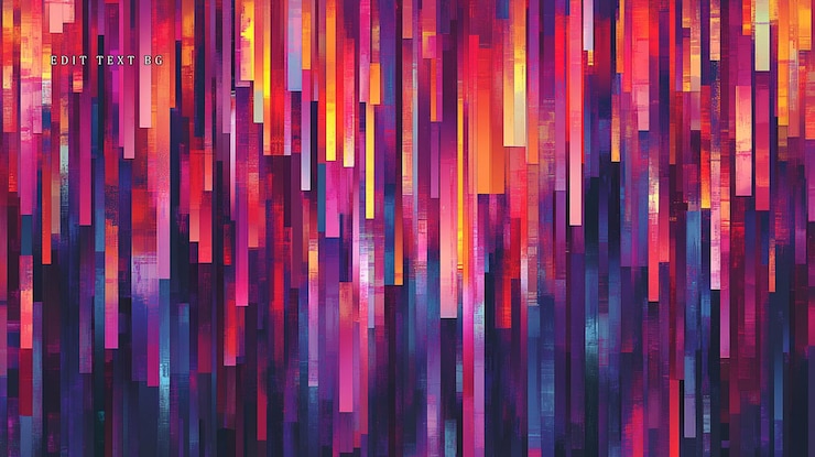 PSD pintura digital de colores con rayas verticales vibrantes y abstractas