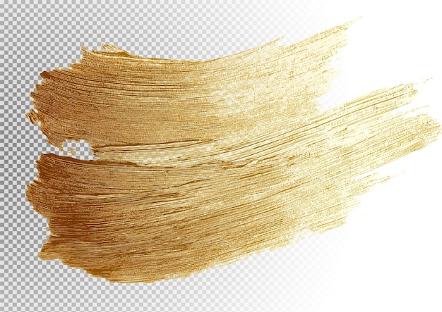 Pintura dorada en un fondo transparente