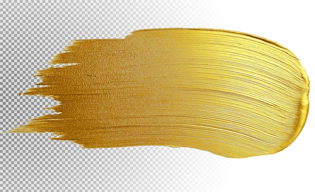 Pintura dorada en un fondo transparente