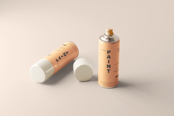 Pintura em spray pode maquete
