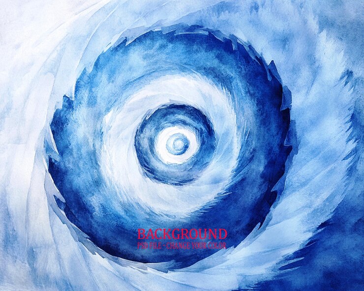 PSD una pintura de una espiral con la palabra collage en él