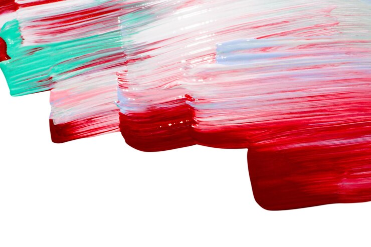 PSD pintura manchada en rojo y blanco sobre un fondo blanco png