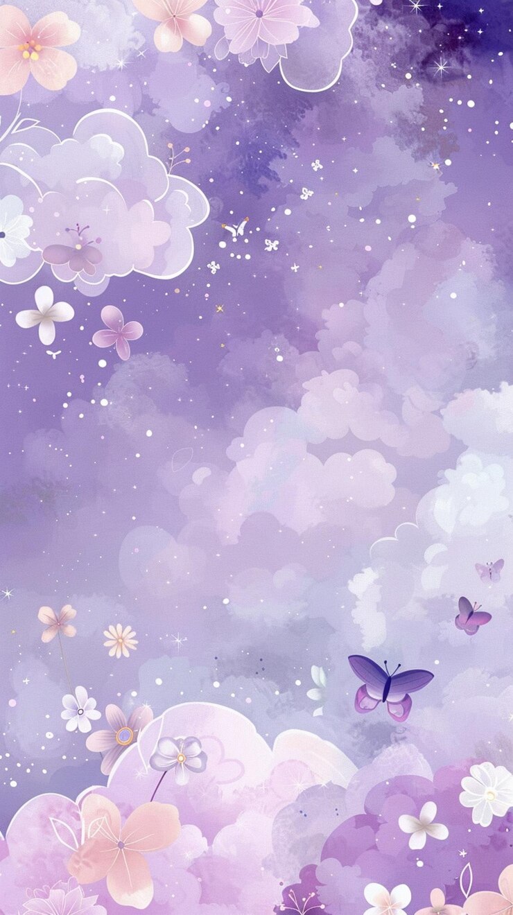 una pintura de mariposas y nubes con las palabras mariposa