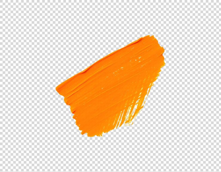 PSD pintura naranja sobre un fondo negro
