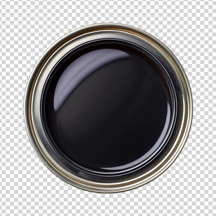 PSD pintura preta isolada sobre fundo transparente