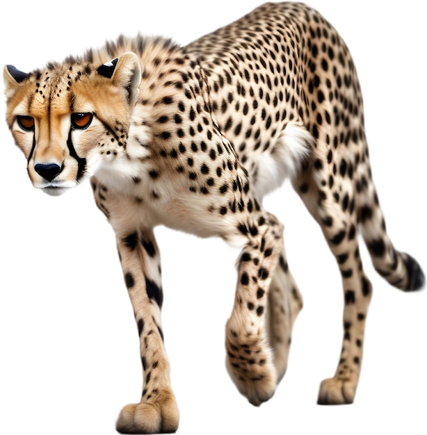 PSD pintura en primer plano de un guepardo