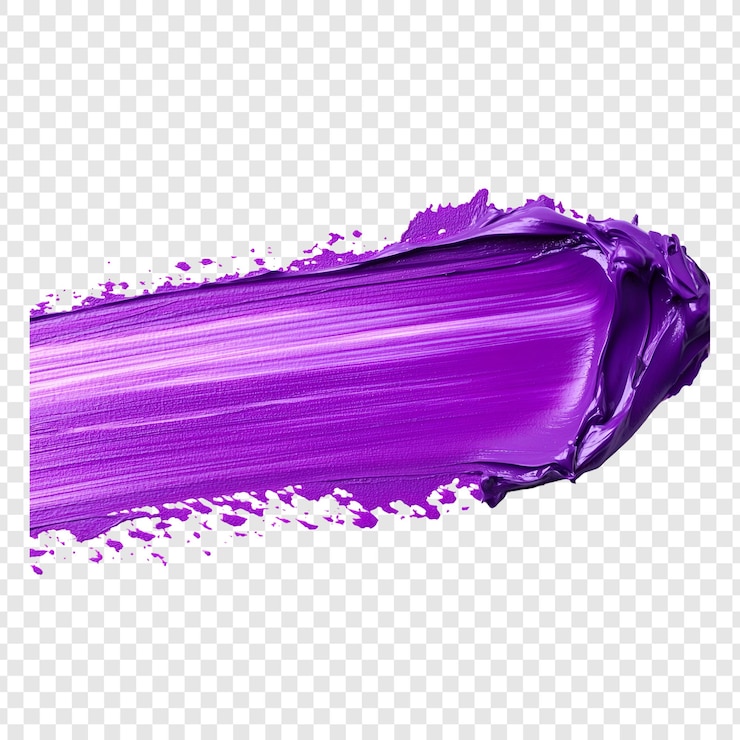 PSD pintura púrpura aislada en transparente
