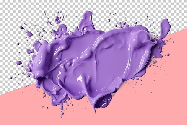 Pintura púrpura en el fondo transparente