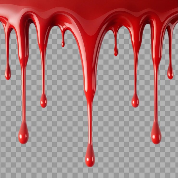 pintura roja sangre o ketchup que gotea