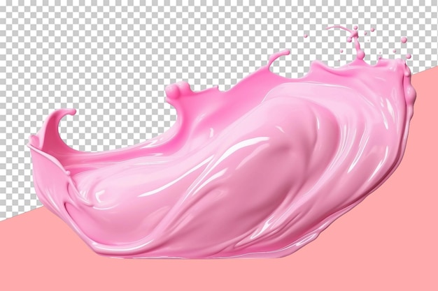 Pintura rosa derramar objeto isolado fundo transparente