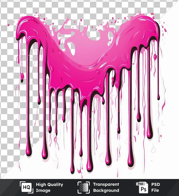PSD pintura vetorial de objeto transparente gota símbolo rosa néon em um fundo isolado