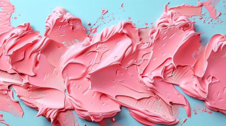 PSD pinturas abstractas de color rosa sobre un fondo azul 1