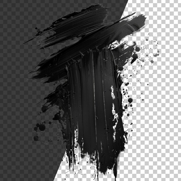 PSD pinturas negras abstractas en un fondo transparente png