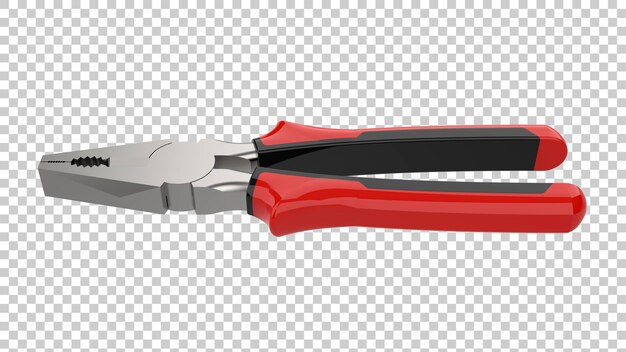 Pinze per giunti scorrevoli su sfondo trasparente 3d rendering illustrazione