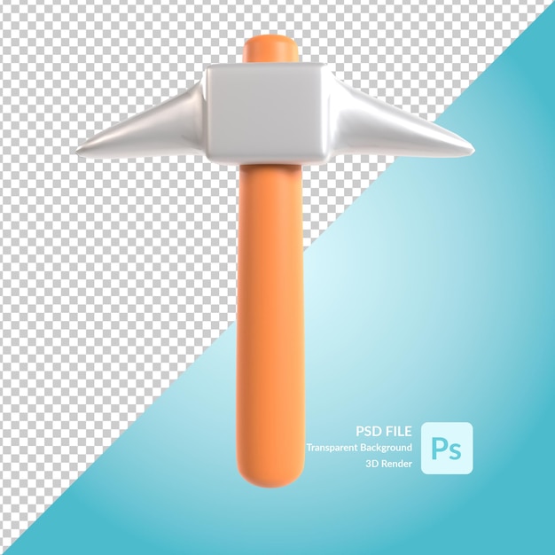 Pioche rendu 3d illustration