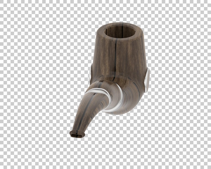 PSD pipa de tabaco aislada en el fondo ilustración de renderización 3d