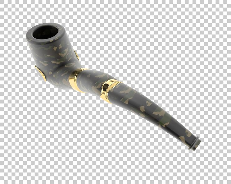 PSD pipa de tabaco aislada en el fondo ilustración de renderización 3d