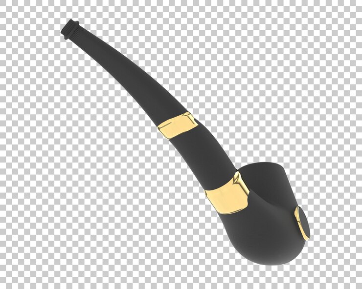 PSD pipa de tabaco aislada en el fondo ilustración de renderización 3d