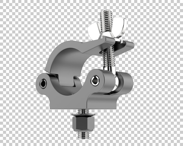 pipe clamp isolated on transparent background 3d rendering illustration