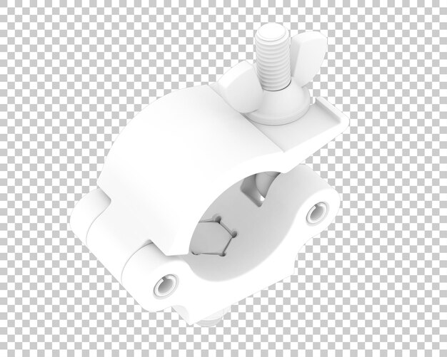 pipe clamp isolated on transparent background 3d rendering illustration