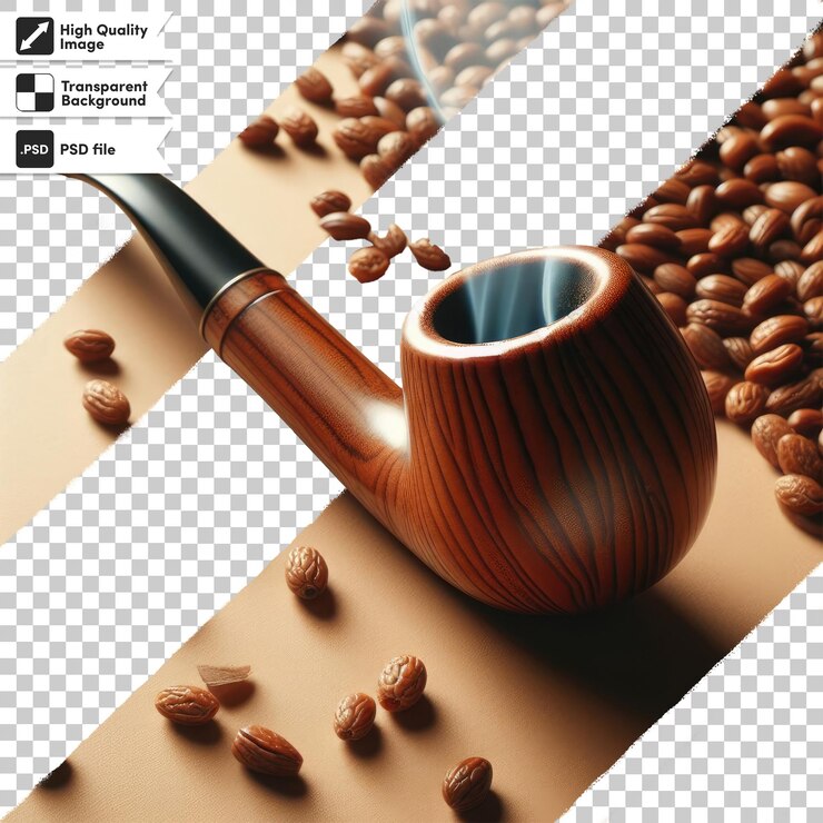 PSD pipo de fumo psd com fumaça em fundo transparente com camada de máscara editável
