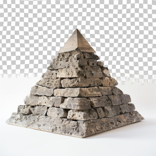 PSD una pirámide hecha de rocas con una pirámide en la parte superior