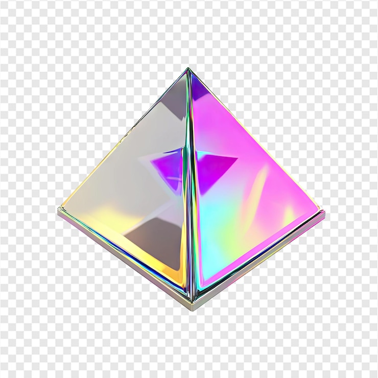 PSD piramide iridescente lucida