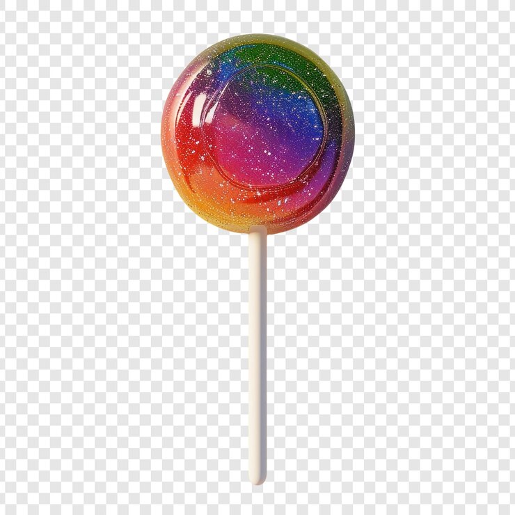 PSD la piruleta arco iris en un palo blanco