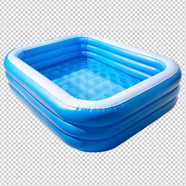 PSD piscina inflable en aislado en fondo transparente