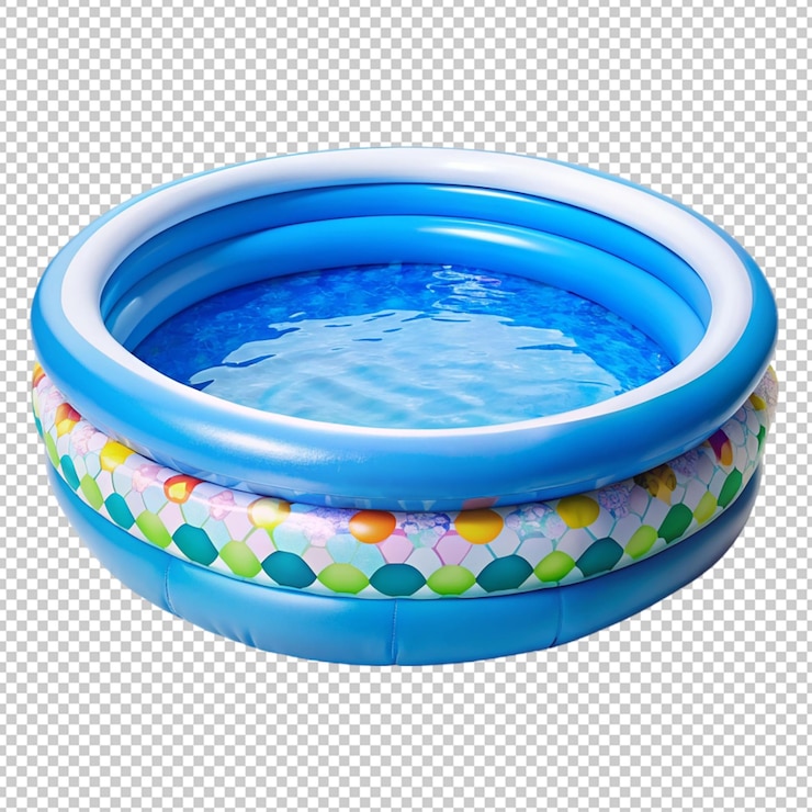 PSD piscina inflable en aislado en fondo transparente