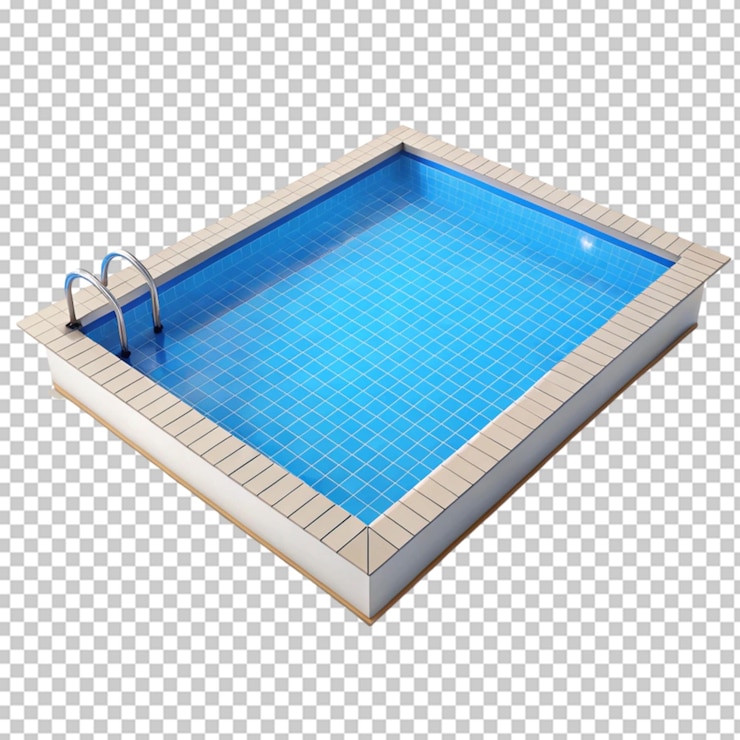 PSD piscina sobre un fondo transparente
