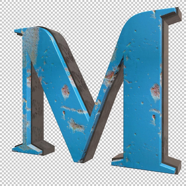 Písmeno M 3D render