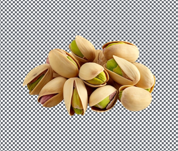 Pistacchi naturali e freschi isolati su sfondo trasparente