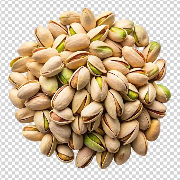 PSD pistachos aislados sobre un fondo transparente
