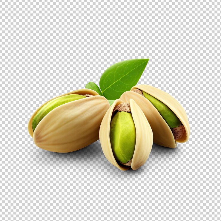 PSD pistachos manual recortado sobre transparente