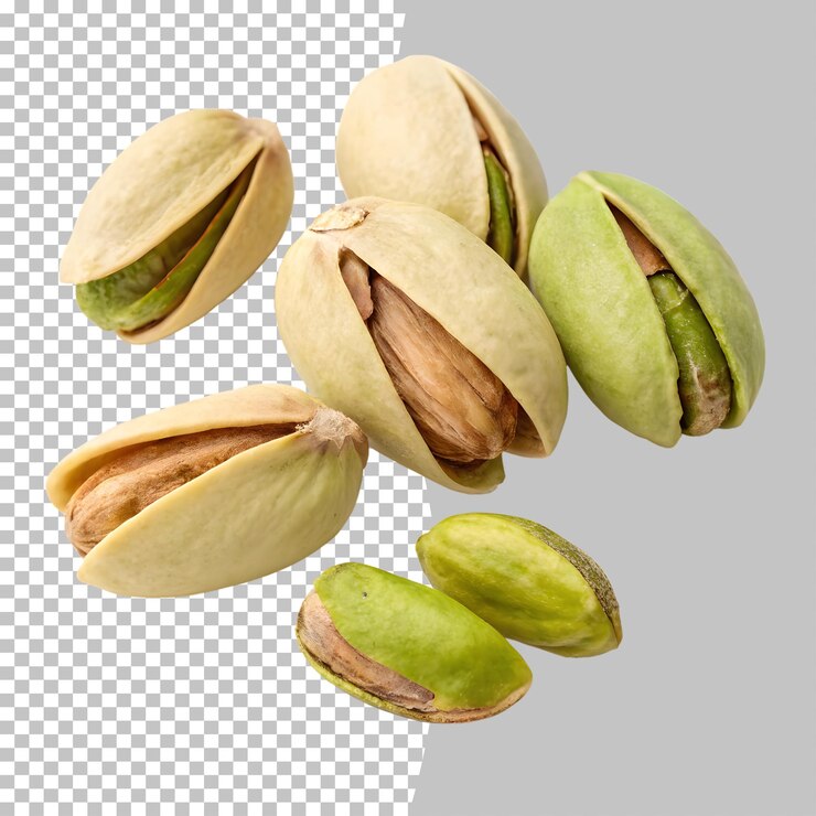 PSD pistachos sobre un fondo transparente