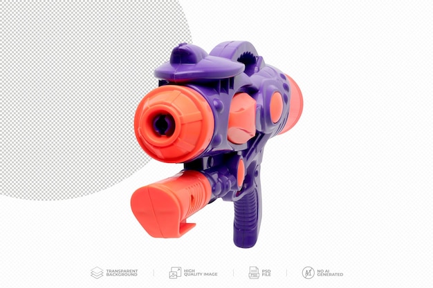 PSD pistola de agua de plástico en fondo transparente png