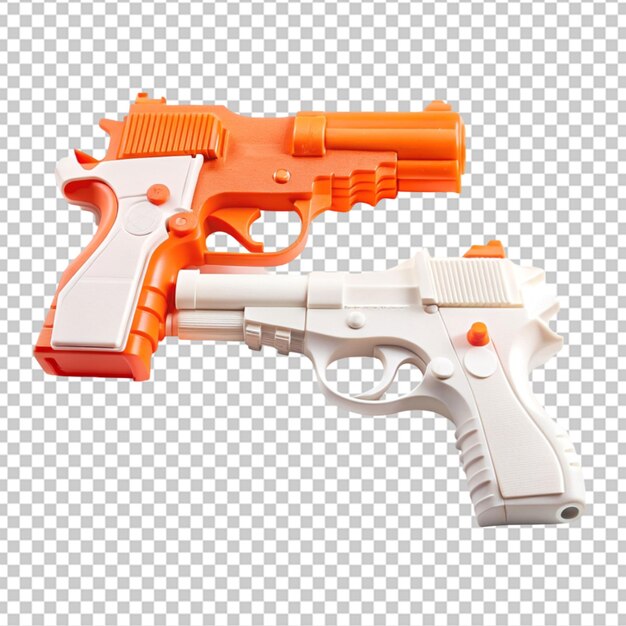 PSD pistola em transparente isolado ilustração de renderização 3d