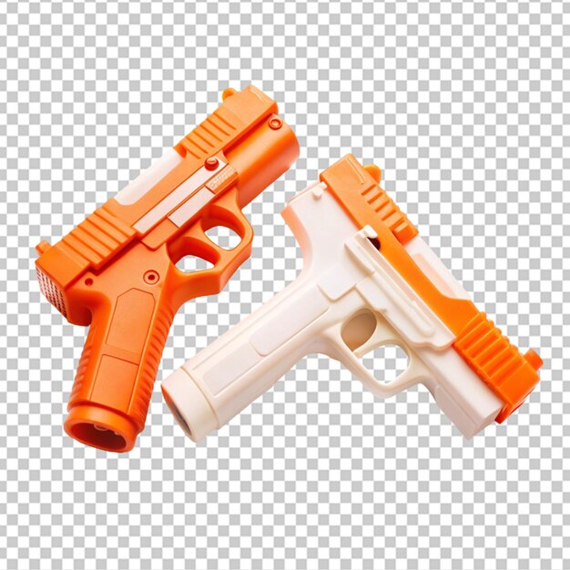 PSD pistola em transparente isolado ilustração de renderização 3d