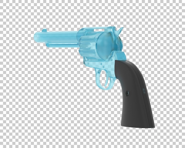 PSD pistola vieja aislada sobre fondo transparente ilustración de renderizado 3d