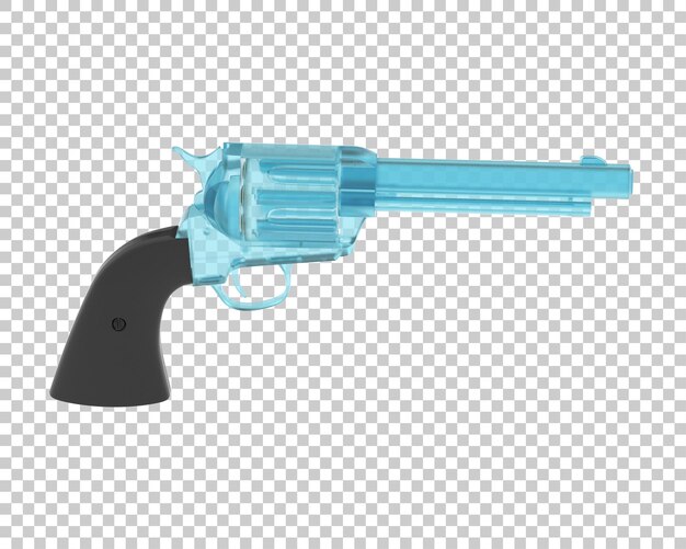 PSD pistola vieja aislada sobre fondo transparente ilustración de renderizado 3d