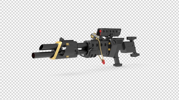 Pistole 3d su sfondo trasparente