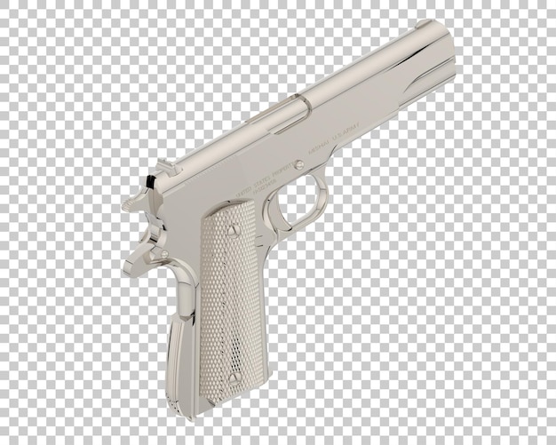 PSD pistolet isolé sur fond transparent illustration de rendu 3d