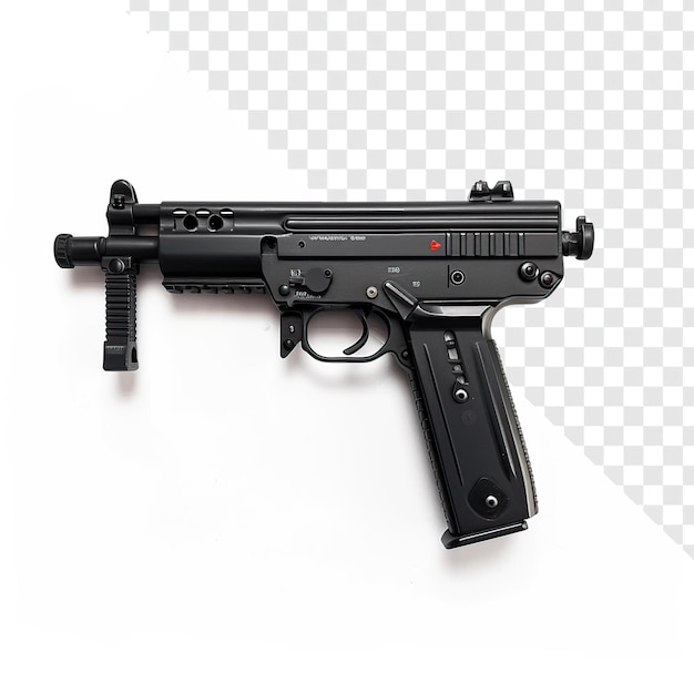 Pistolet Tec9 Sur Un Fond Transparent